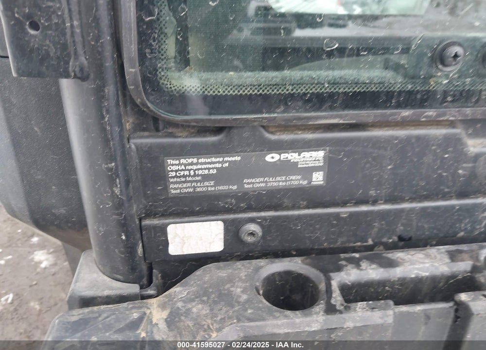 2024 POLARIS RANGER CREW XP 1000 NORTHSTAR ULTIMATE VIN: 4XARSY993R8082877