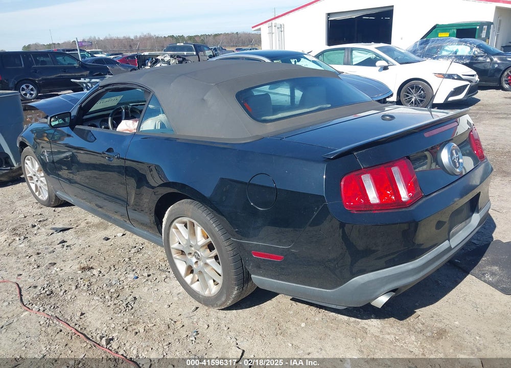2012 FORD MUSTANG V6 PREMIUM VIN: 1ZVBP8EM6C5220391