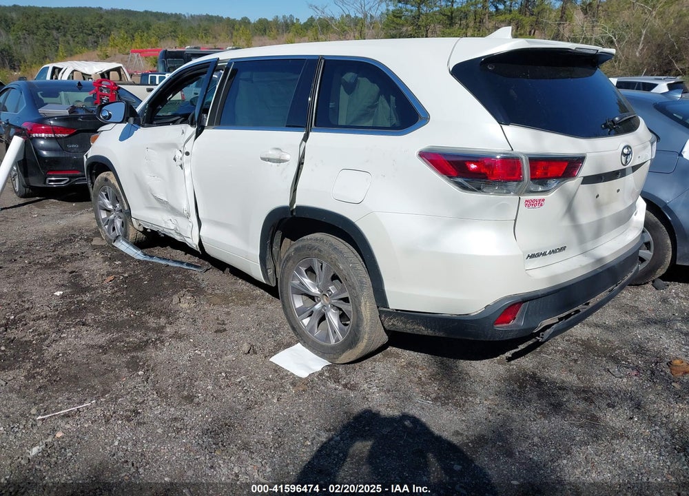 2015 TOYOTA HIGHLANDER VIN: 5TDZKRFH4FS099110