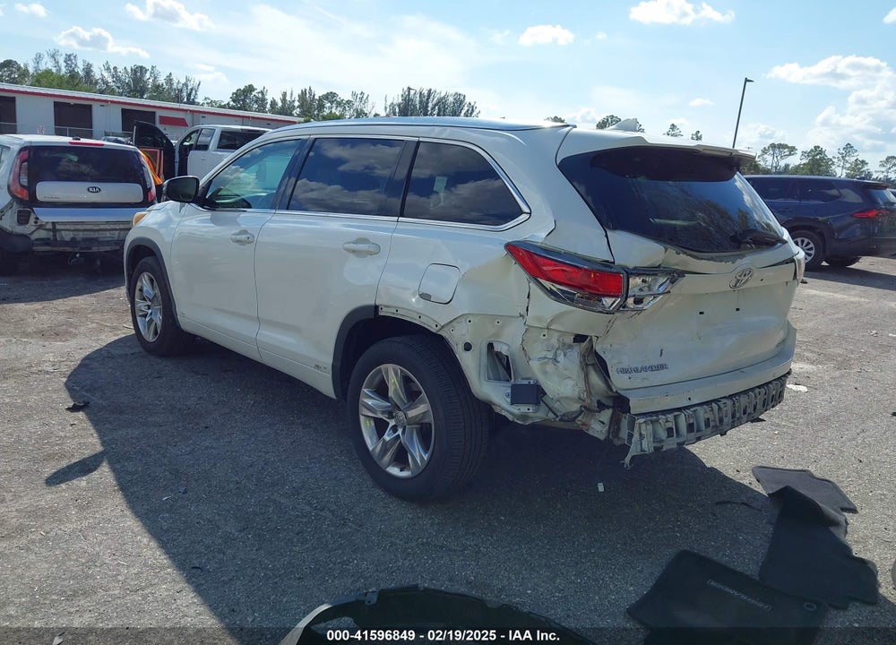 2015 TOYOTA HIGHLANDER LIMITED V6 VIN: 5TDYKRFH0FS099262