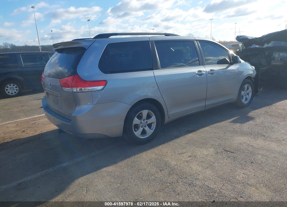 2012 TOYOTA SIENNA LE V6 8 PASSENGER VIN: 5TDKK3DC6CS260963