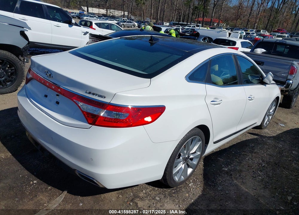2016 HYUNDAI AZERA VIN: KMHFH4JG0GA508622