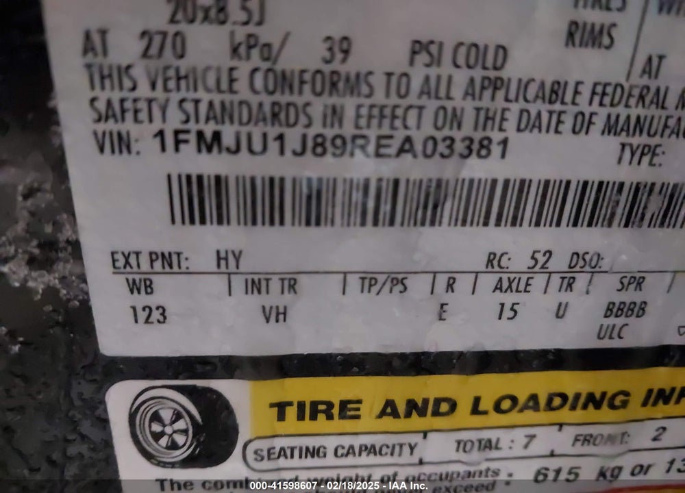 2024 FORD EXPEDITION VIN: 1FMJU1J89REA03381