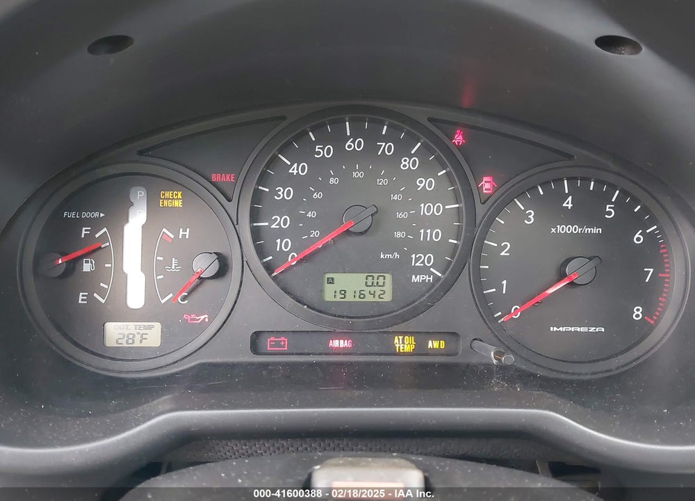 2007 SUBARU IMPREZA VIN: JF1GD61637H517805