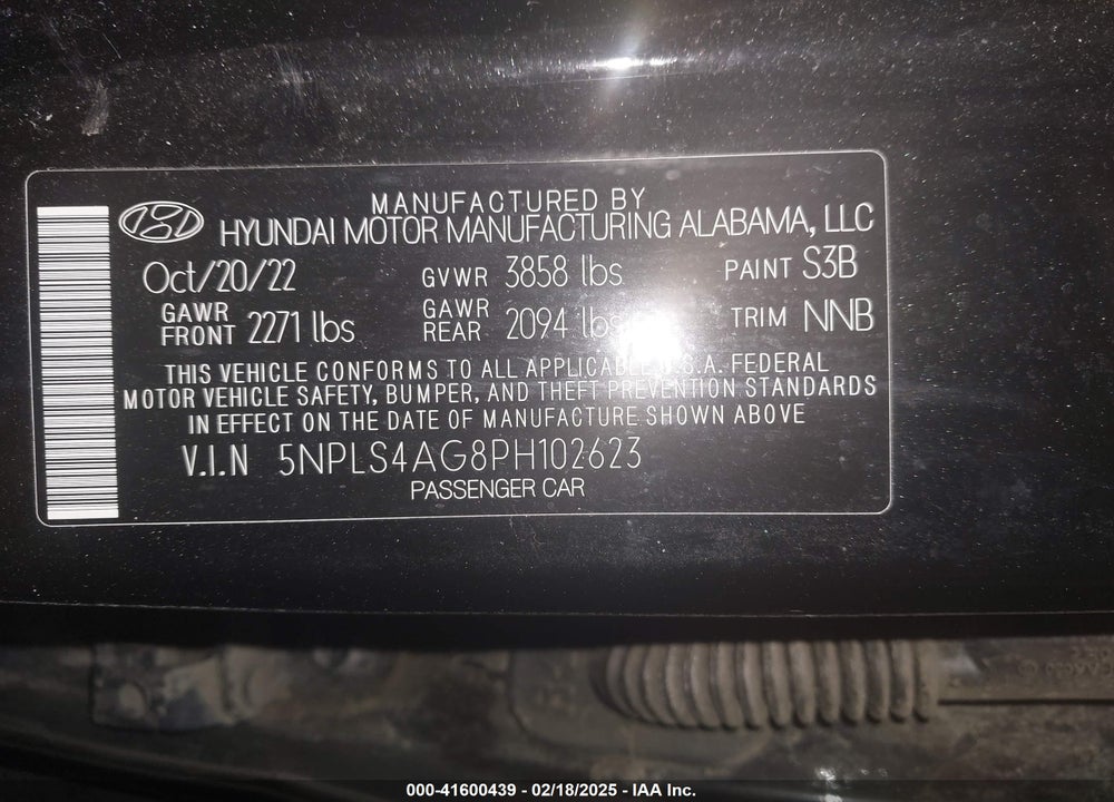 2023 HYUNDAI ELANTRA VIN: 5NPLS4AG8PH102623