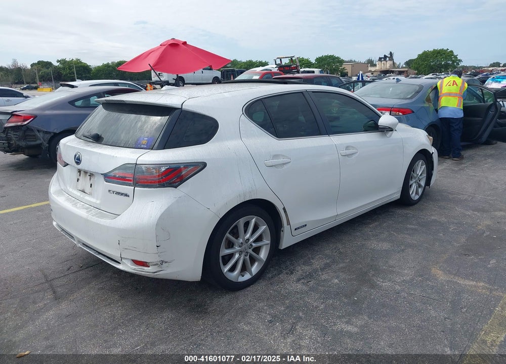 2012 LEXUS CT 200H VIN: JTHKD5BH8C2082046