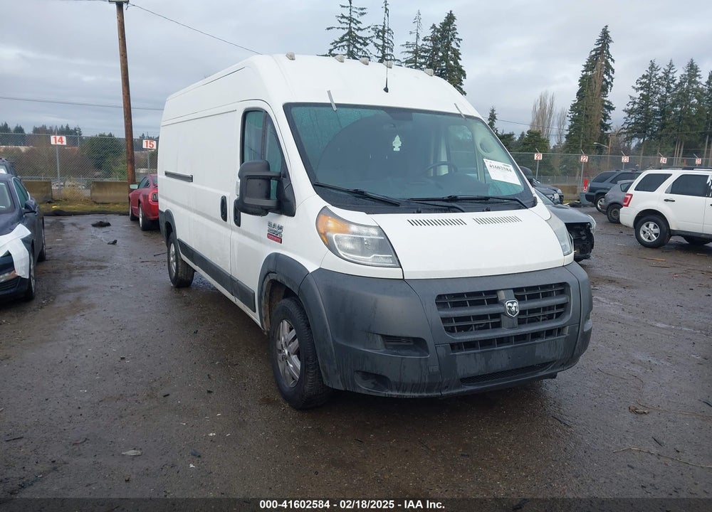 2018 RAM PROMASTER 2500 HIGH ROOF 159 WB VIN: 3C6TRVDG9JE137851