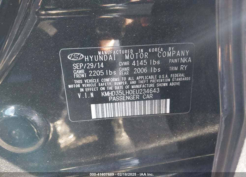 2014 HYUNDAI ELANTRA GT VIN: KMHD35LH0EU234643