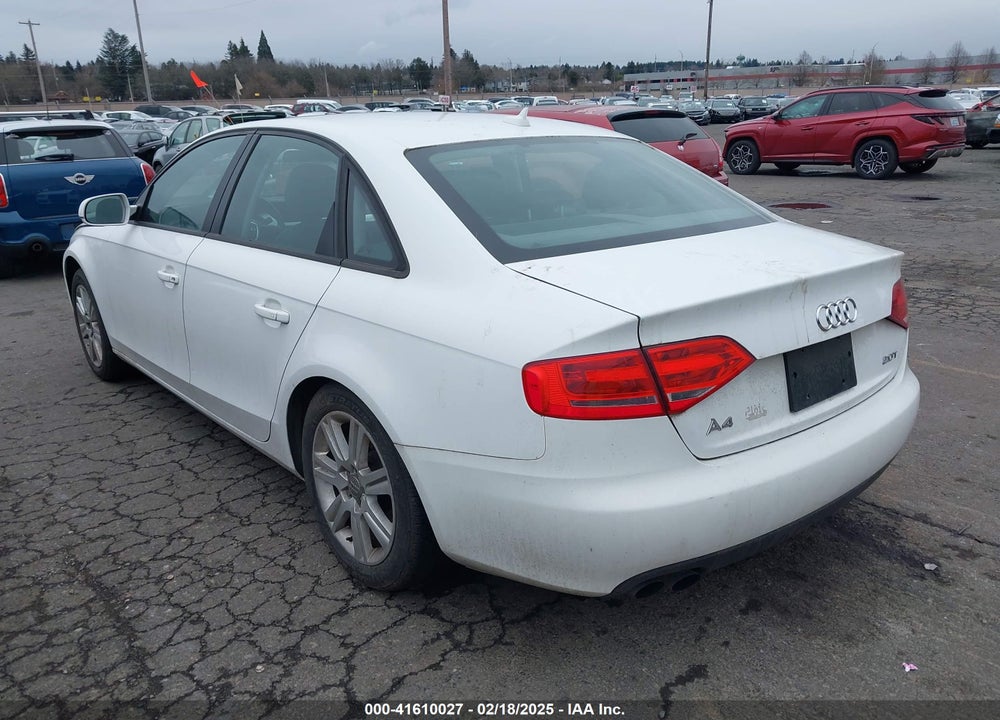2011 AUDI A4 VIN: WAUAFAFL3BN045107