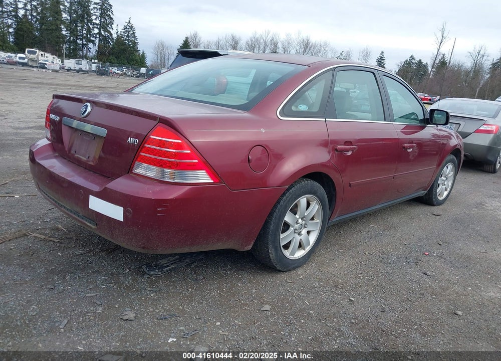 2005 MERCURY MONTEGO LUXURY VIN: 1MEHM41185G604124