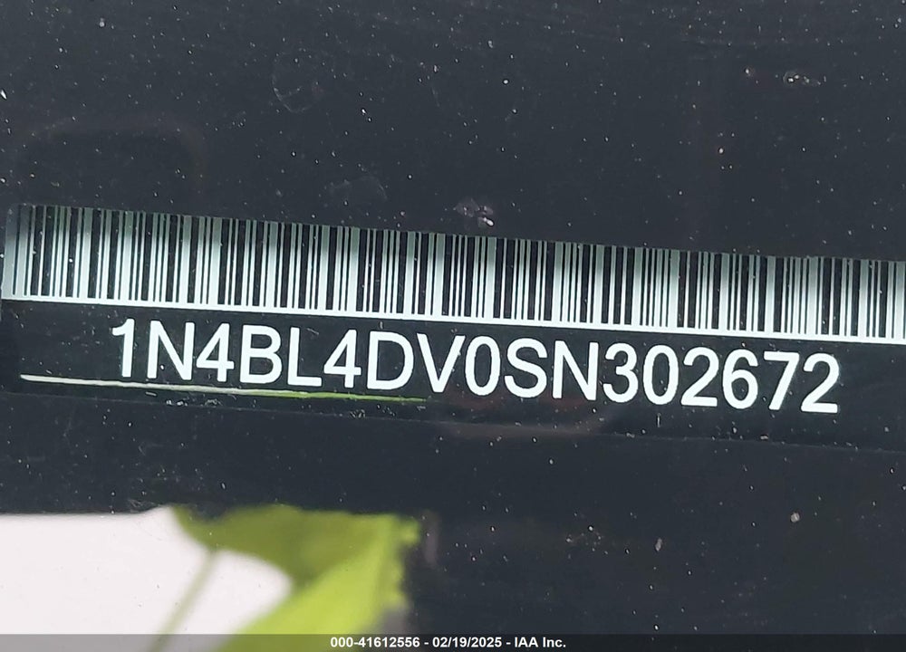 2025 NISSAN ALTIMA VIN: 1N4BL4DV0SN302672