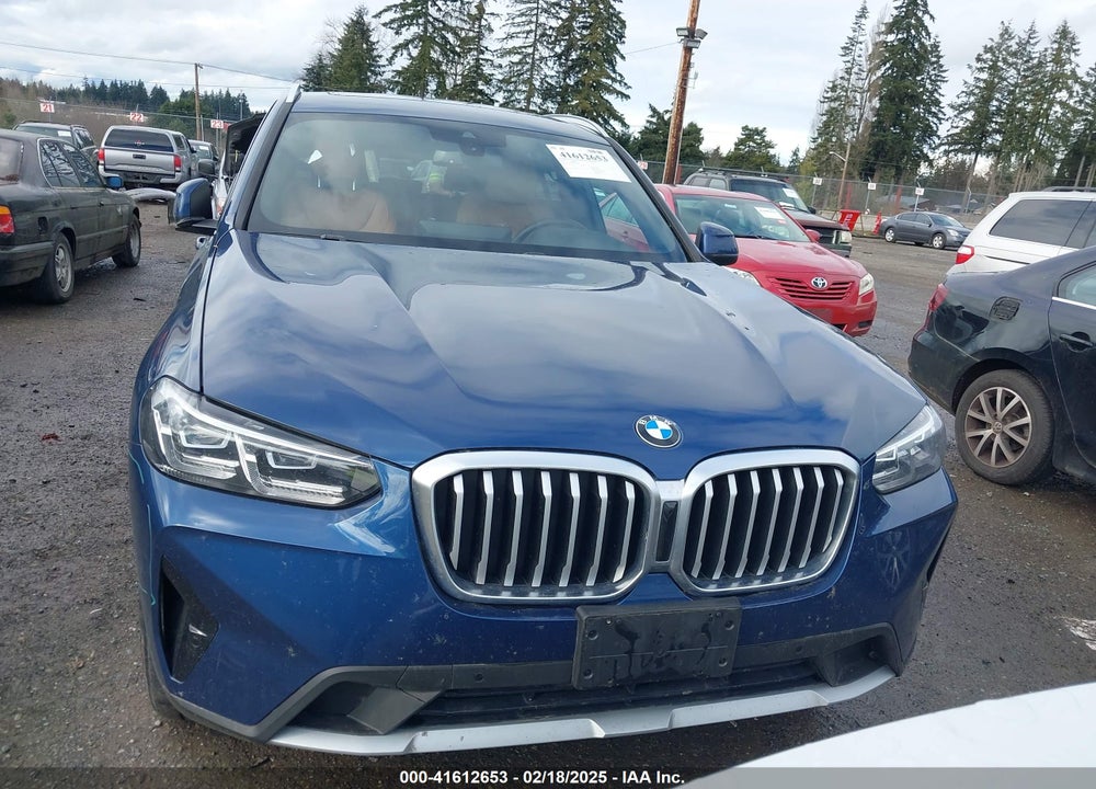 2022 BMW X3 XDRIVE30I VIN: 5UX53DP03N9K76636