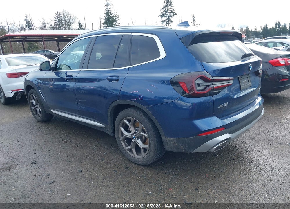 2022 BMW X3 XDRIVE30I VIN: 5UX53DP03N9K76636