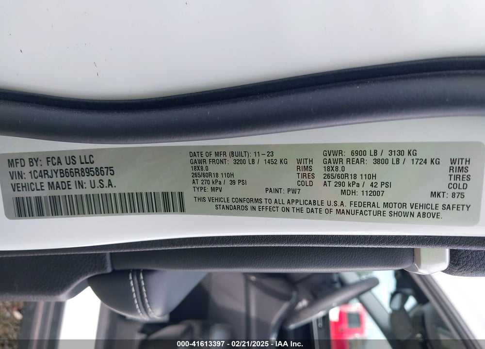 2024 JEEP GRAND CHEROKEE 4XE VIN: 1C4RJYB66R8958675