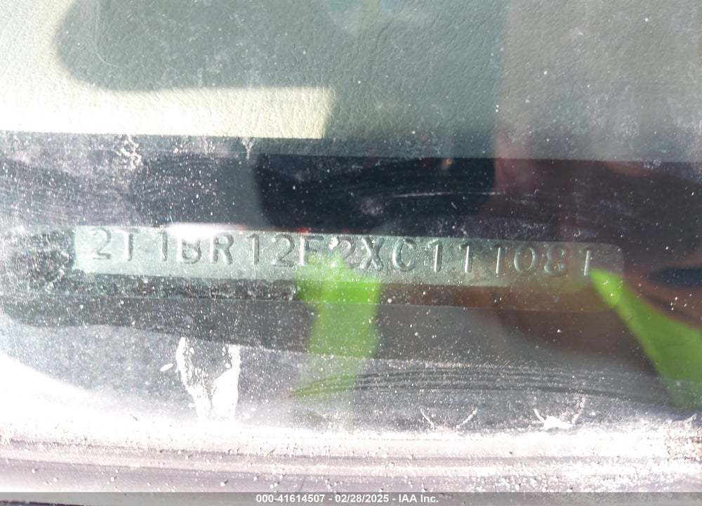 1999 TOYOTA COROLLA CE VIN: 2T1BR12E2XC111081
