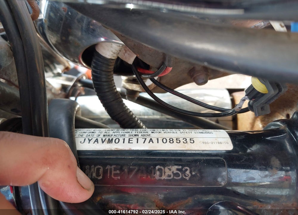 2007 YAMAHA XVS650 VIN: JYAVM01E17A108535