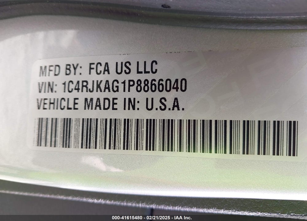 2023 JEEP GRAND CHEROKEE L VIN: 1C4RJKAG1P8866040