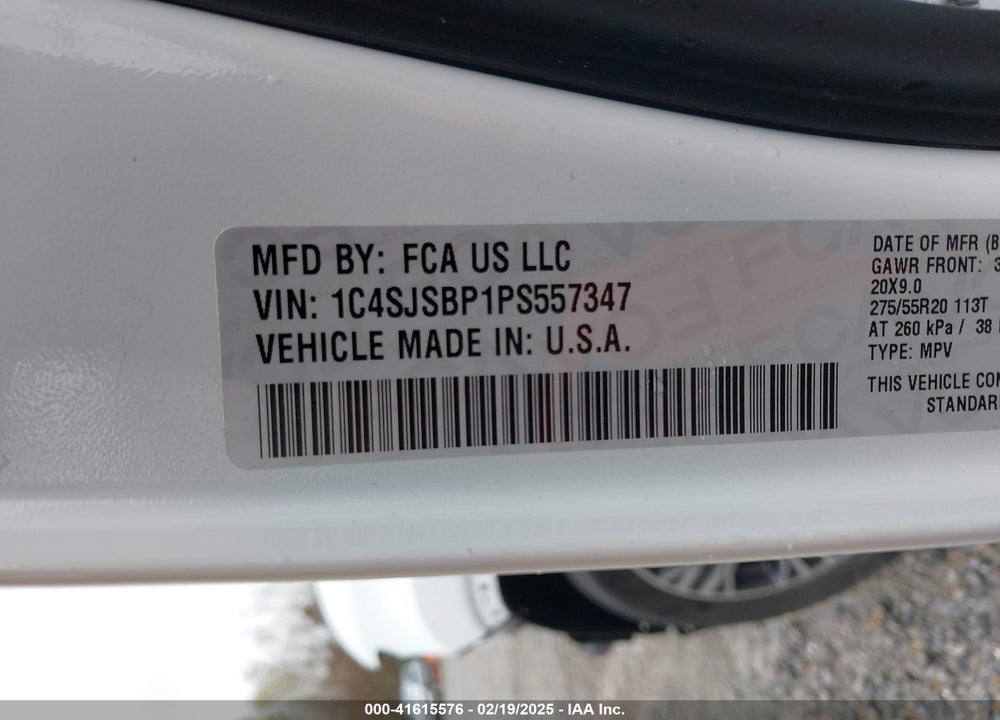 2023 JEEP WAGONEER L SERIES II 4X4 VIN: 1C4SJSBP1PS557347