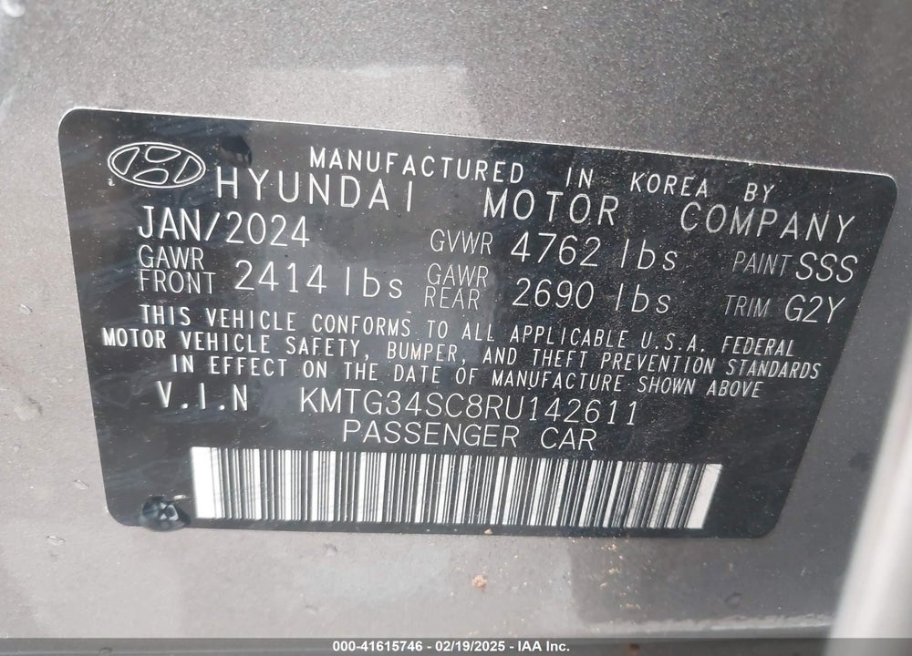 2024 GENESIS G70 VIN: KMTG34SC8RU142611