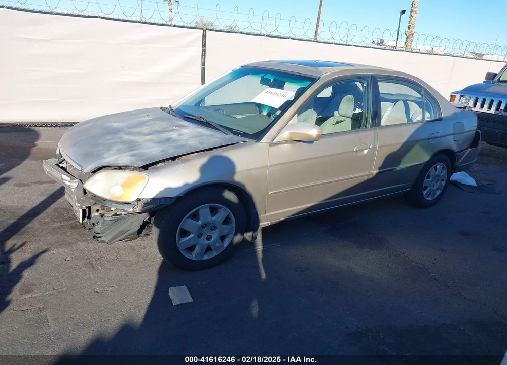 2001 HONDA CIVIC EX VIN: JHMES267X1S003489