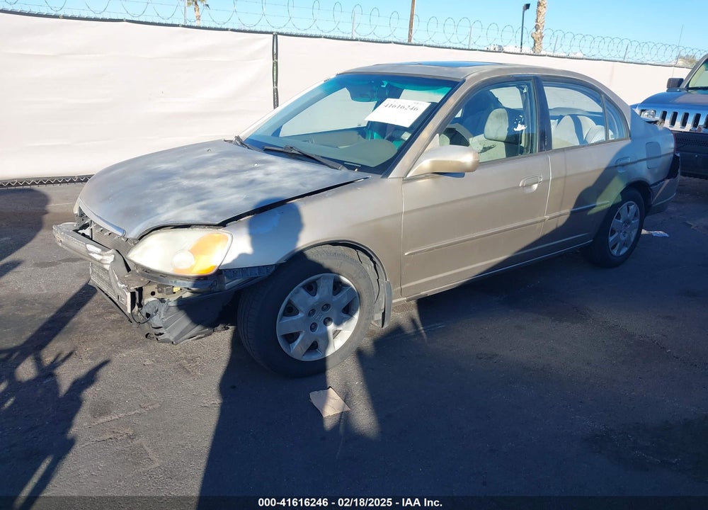 2001 HONDA CIVIC EX VIN: JHMES267X1S003489