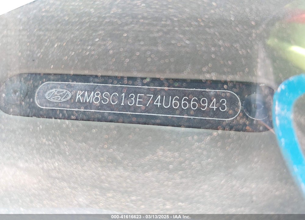 2004 HYUNDAI SANTA FE VIN: KM8SC13E74U666943