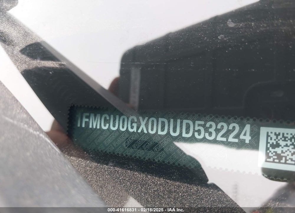 2013 FORD ESCAPE VIN: 1FMCU0GX0DUD53224