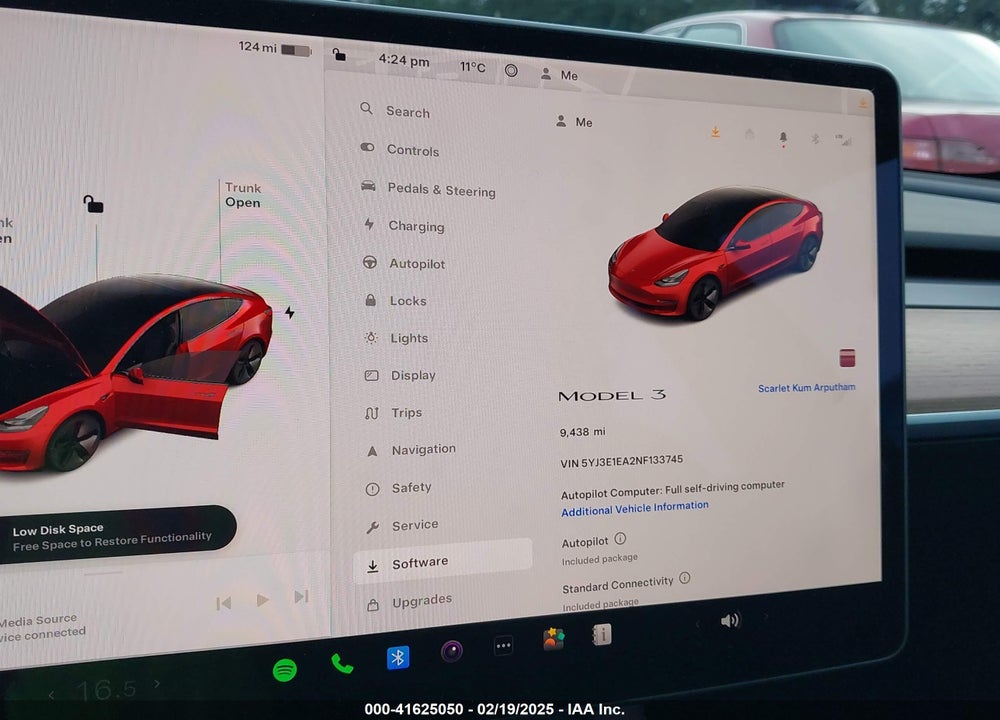 2022 TESLA MODEL 3 VIN: 5YJ3E1EA2NF133745