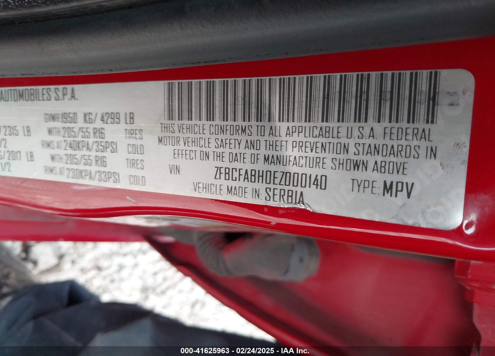2014 FIAT 500L VIN: ZFBCFABH0EZ000140