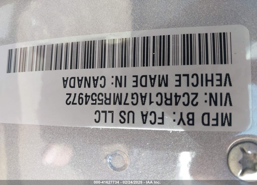 2021 CHRYSLER VOYAGER L VIN: 2C4RC1AG7MR554972