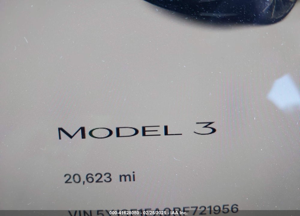 2024 TESLA MODEL 3 VIN: 5YJ3E1EA0RF721956