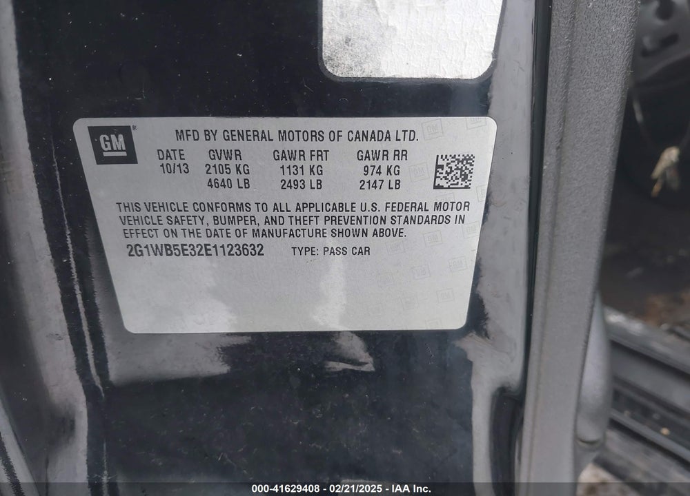 2014 CHEVROLET IMPALA LIMITED VIN: 2G1WB5E32E1123632