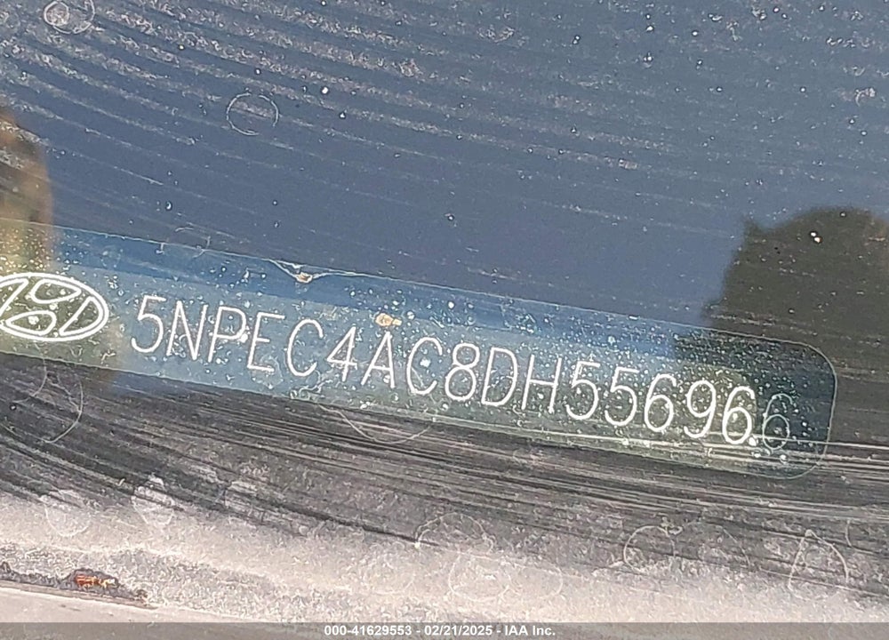 2013 HYUNDAI SONATA SE VIN: 5NPEC4AC8DH556966
