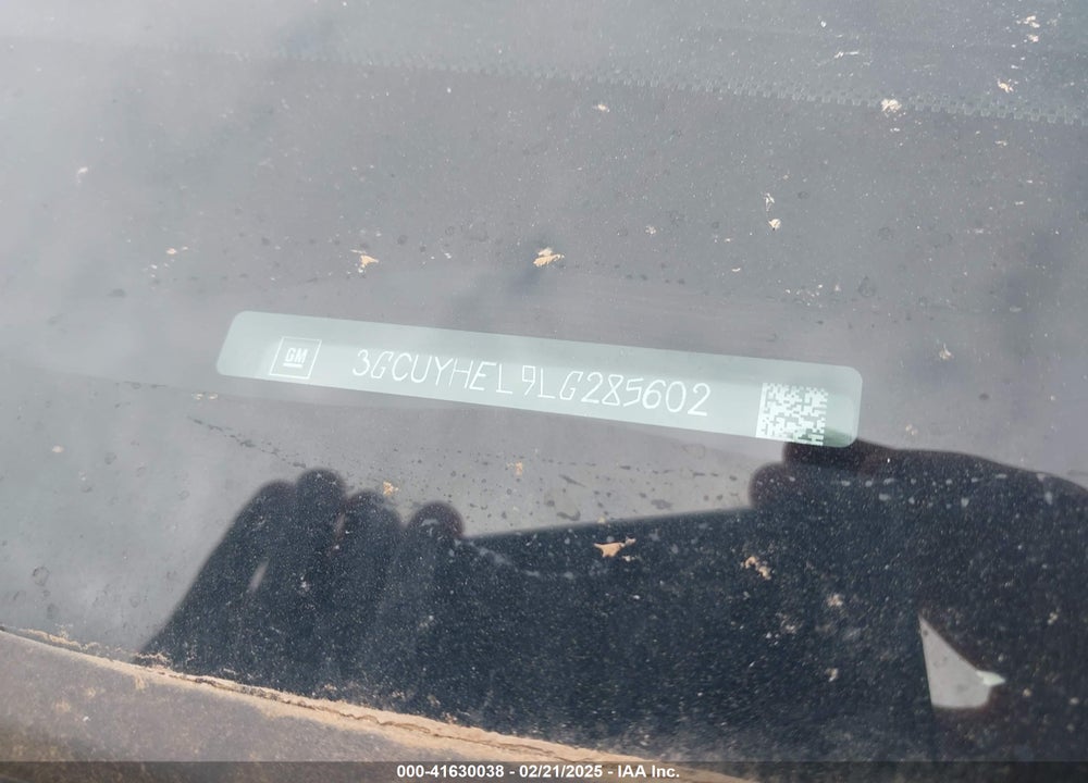 2020 CHEVROLET SILVERADO 1500 VIN: 3GCUYHEL9LG285602
