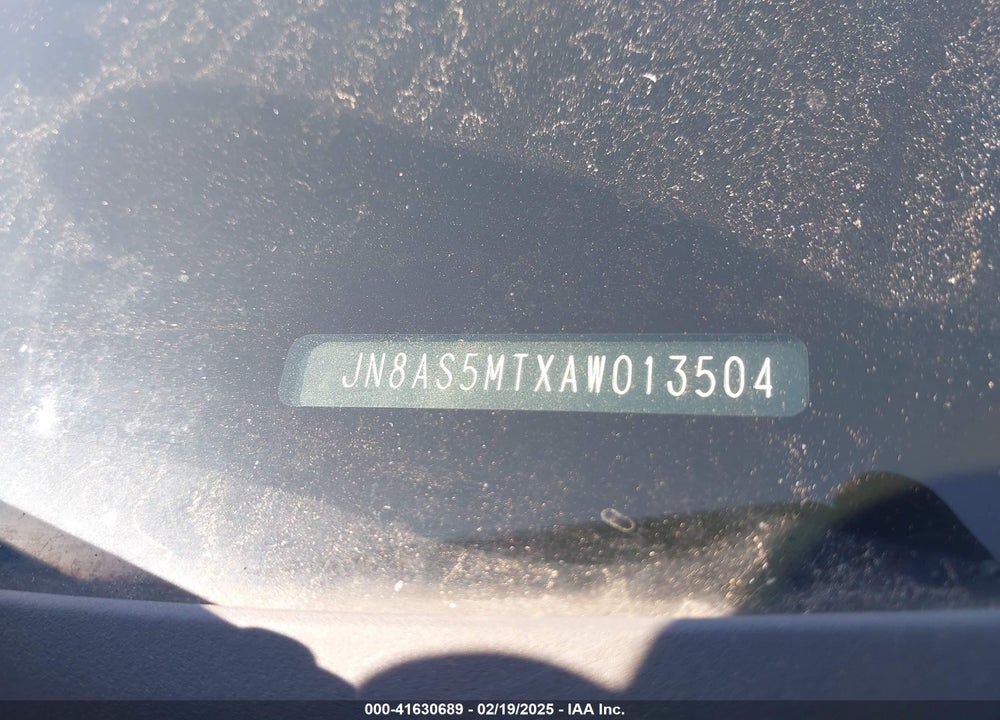 2010 NISSAN ROGUE S VIN: JN8AS5MTXAW013504