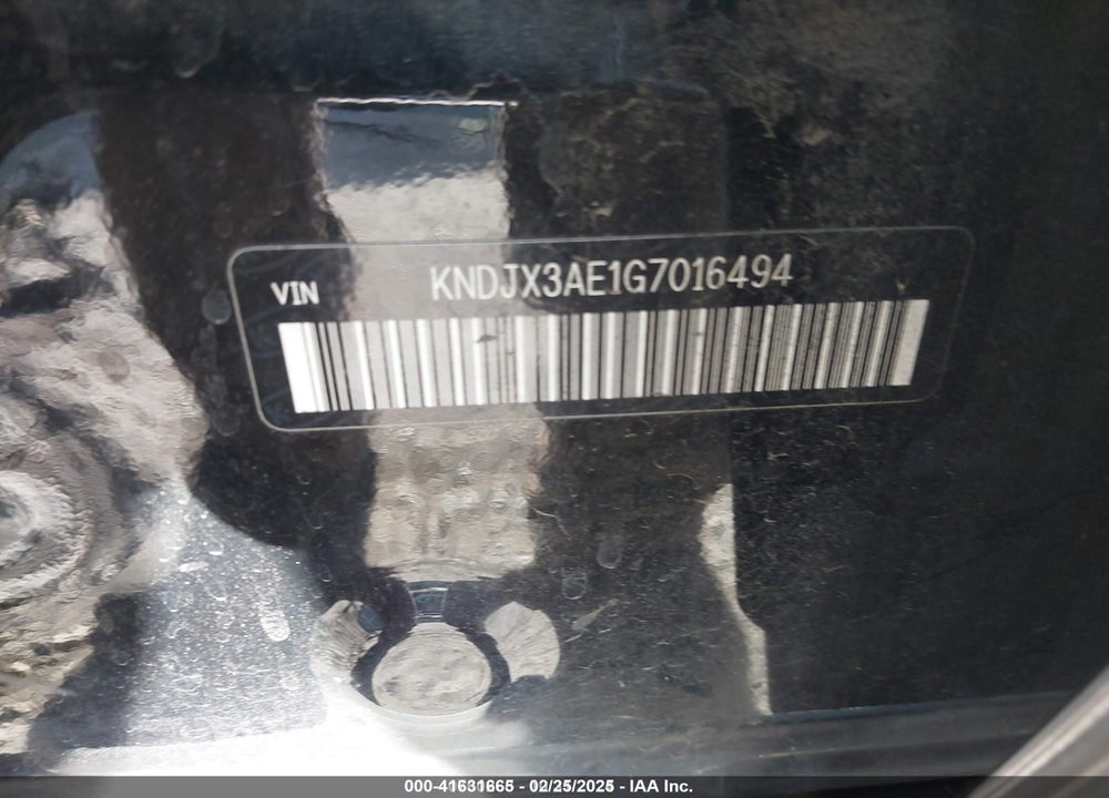 2016 KIA SOUL EV VIN: KNDJX3AE1G7016494