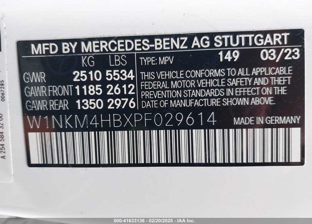 2023 MERCEDES-BENZ GLC 300 4MATIC SUV VIN: W1NKM4HBXPF029614