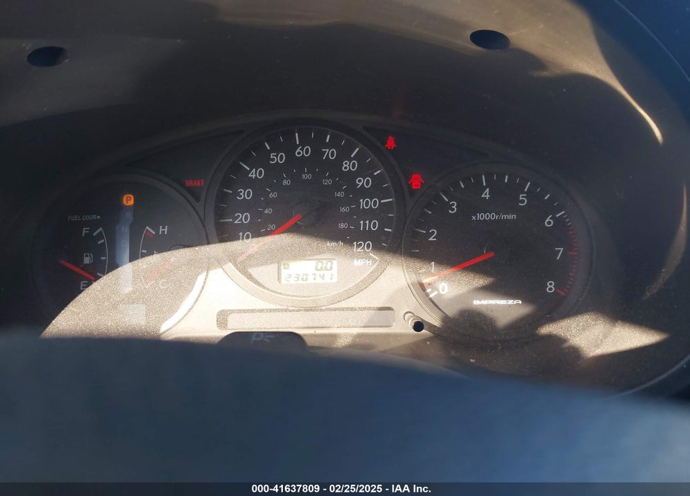 2007 SUBARU IMPREZA VIN: JF1GD61607H521021
