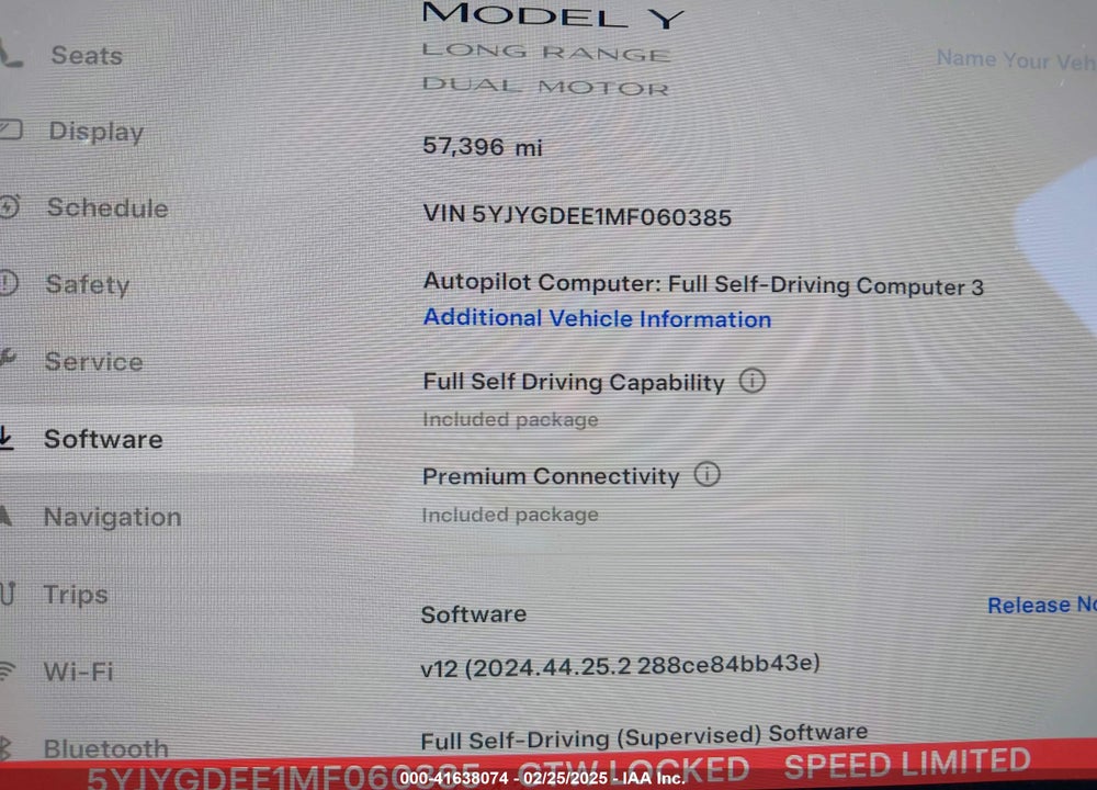 2021 TESLA MODEL Y VIN: 5YJYGDEE1MF060385