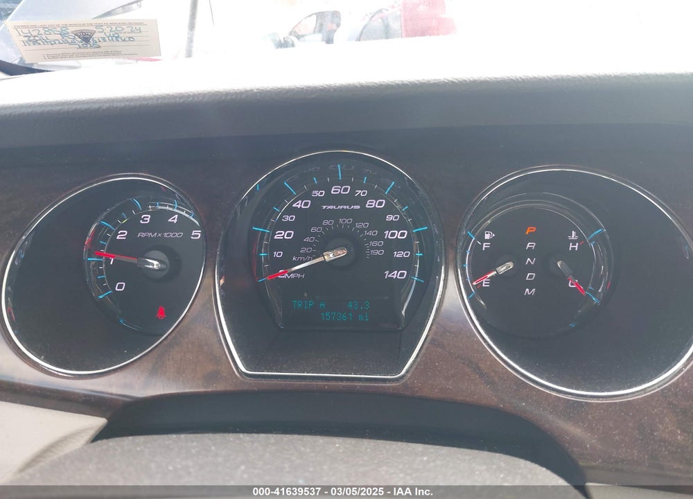 2011 FORD TAURUS SEL VIN: 1FAHP2EW6BG134860
