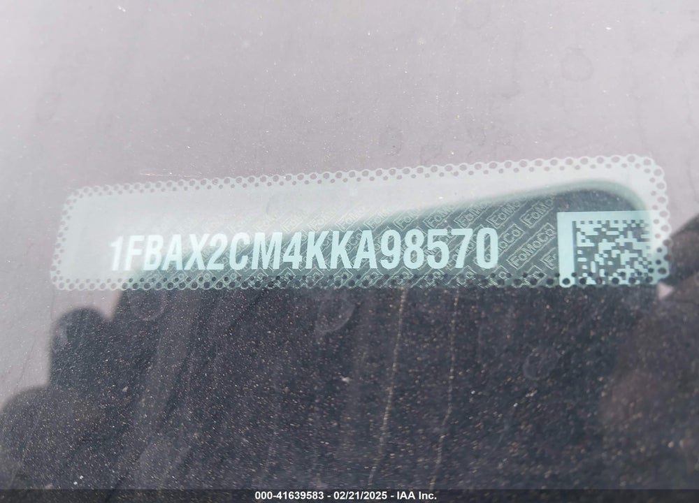 2019 FORD TRANSIT-350 XLT VIN: 1FBAX2CM4KKA98570