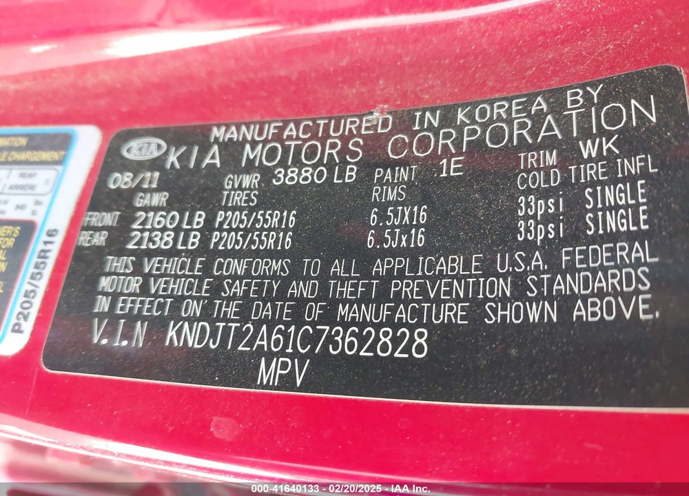 2012 KIA SOUL VIN: KNDJT2A61C7362828