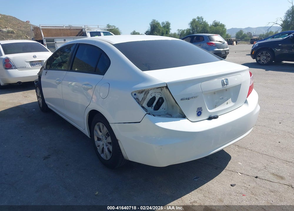 2012 HONDA CIVIC LX VIN: 2HGFB2F57CH326513