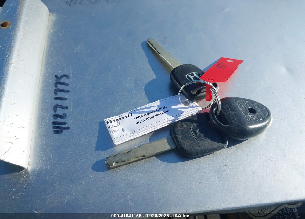 2004 HONDA CIVIC VP VIN: 2HGES16364H638229