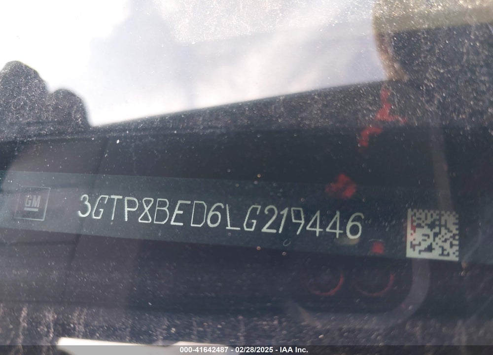 2020 GMC SIERRA 1500 VIN: 3GTP8BED6LG219446