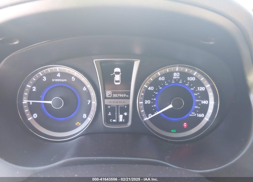 2013 HYUNDAI AZERA VIN: KMHFH4JG0DA299801