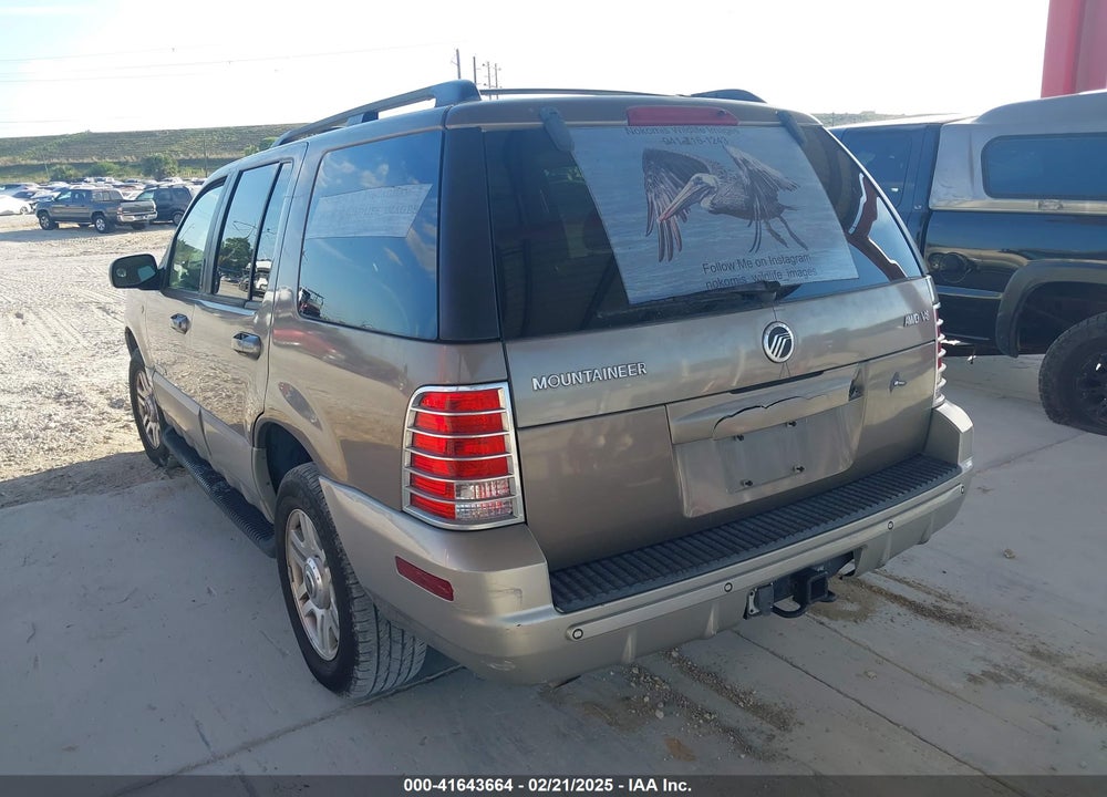 2002 MERCURY MOUNTAINEER VIN: 4M2DU86W62UJ34436