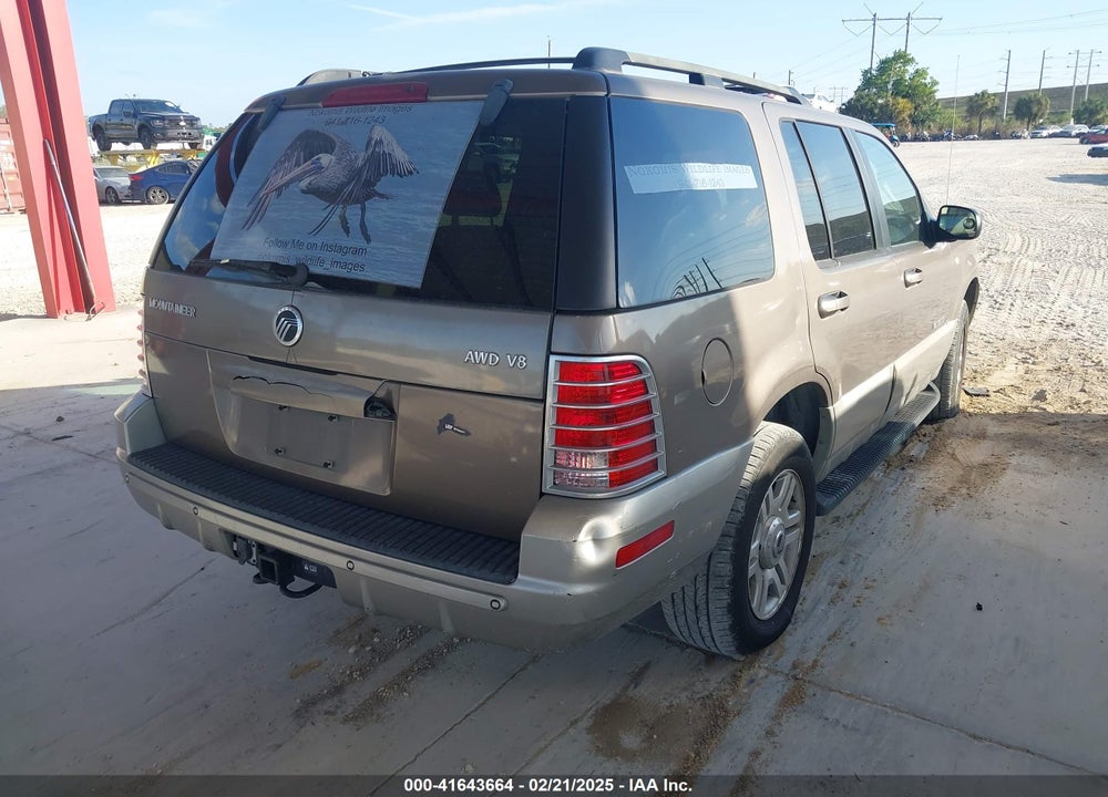 2002 MERCURY MOUNTAINEER VIN: 4M2DU86W62UJ34436