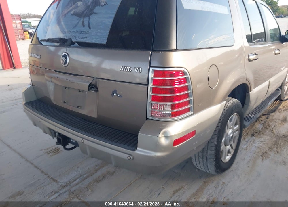2002 MERCURY MOUNTAINEER VIN: 4M2DU86W62UJ34436