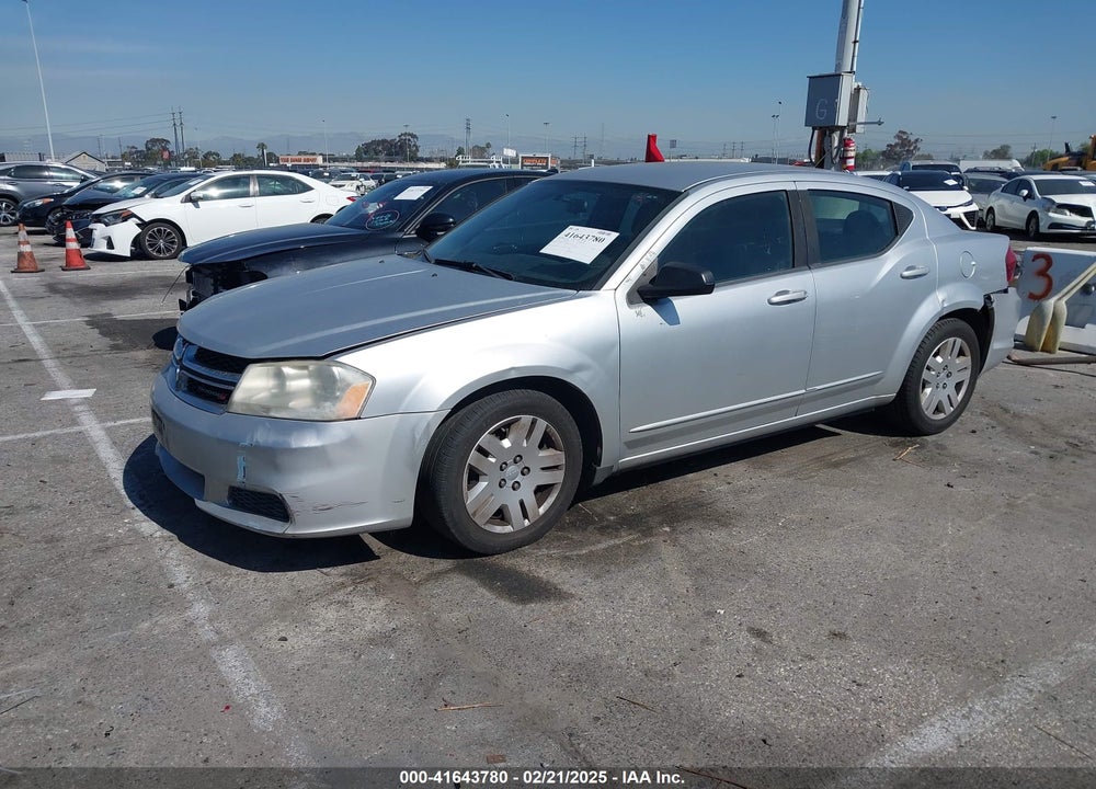 2012 DODGE AVENGER VIN: 1C3CDZAB2CN235291
